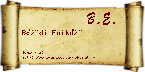Bódi Enikő névjegykártya