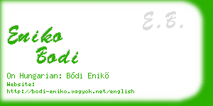 eniko bodi business card
